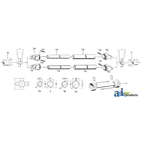 Cross & Bearing Kit (zerk in cap) 1.2" x3" x3"
